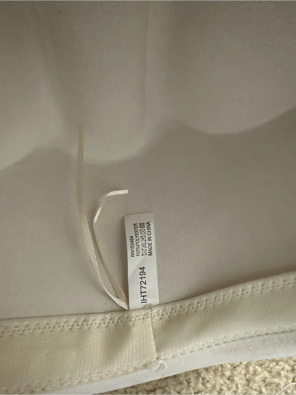 H&M White Felt Hat with Silver Accents